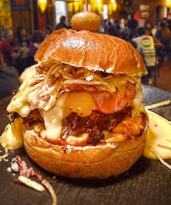 HAMBURGUESA FIESTA DE QUESOS